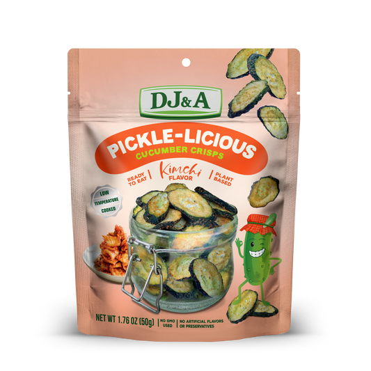 DJ&A Pickle-Licious Pickle Flavoured Cucumber Kimchi 1.76oz (50g) - 9 Pack