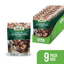 Load image into Gallery viewer, DJ&A Shiitake Mushroom Crisps Truffle Flavour 2.29oz (65g) - 9 Pack