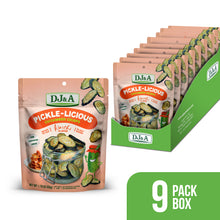 Load image into Gallery viewer, DJ&amp;A Pickle-Licious Pickle Flavoured Cucumber Kimchi 1.76oz (50g) - 9 Pack

