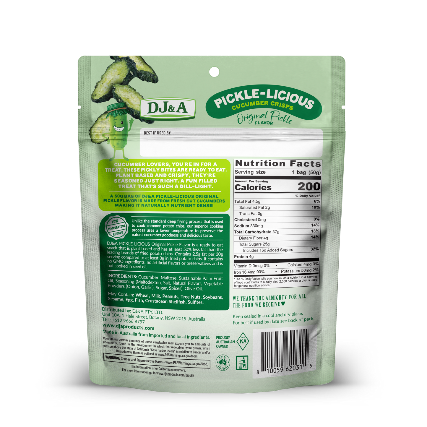 DJ&A Pickle-Licious 1.76oz (50g) - 9 Pack