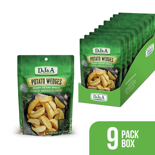 DJ&A Potato Wedges Garlic Bread 3.52oz (100g) - 9 Pack