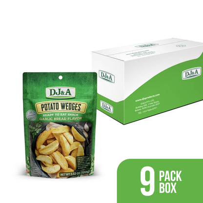 DJ&A Potato Wedges Garlic Bread 3.52oz (100g) - 9 Pack
