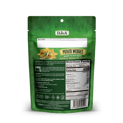 DJ&A Potato Wedges Garlic Bread 3.52oz (100g) - 9 Pack