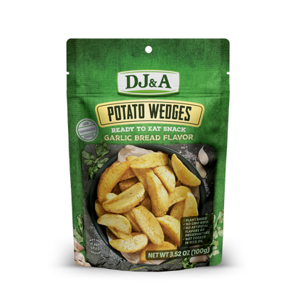 DJ&A Potato Wedges Garlic Bread 3.52oz (100g) - 9 Pack