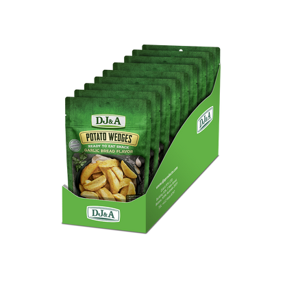 DJ&A Potato Wedges Garlic Bread 3.52oz (100g) - 9 Pack