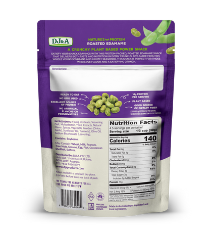 DJ&A Roasted Edamame 4.76oz (135g) - 9 Pack