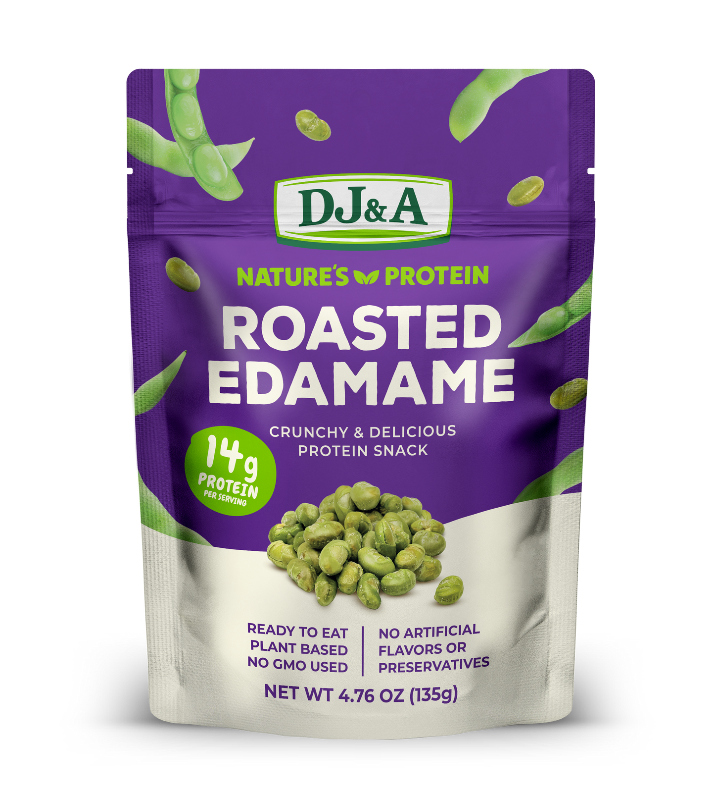 DJ&A Roasted Edamame 4.76oz (135g) - 9 Pack