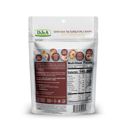 DJ&A Shiitake Mushroom Crisps 2.29oz (65g) - 9 Pack