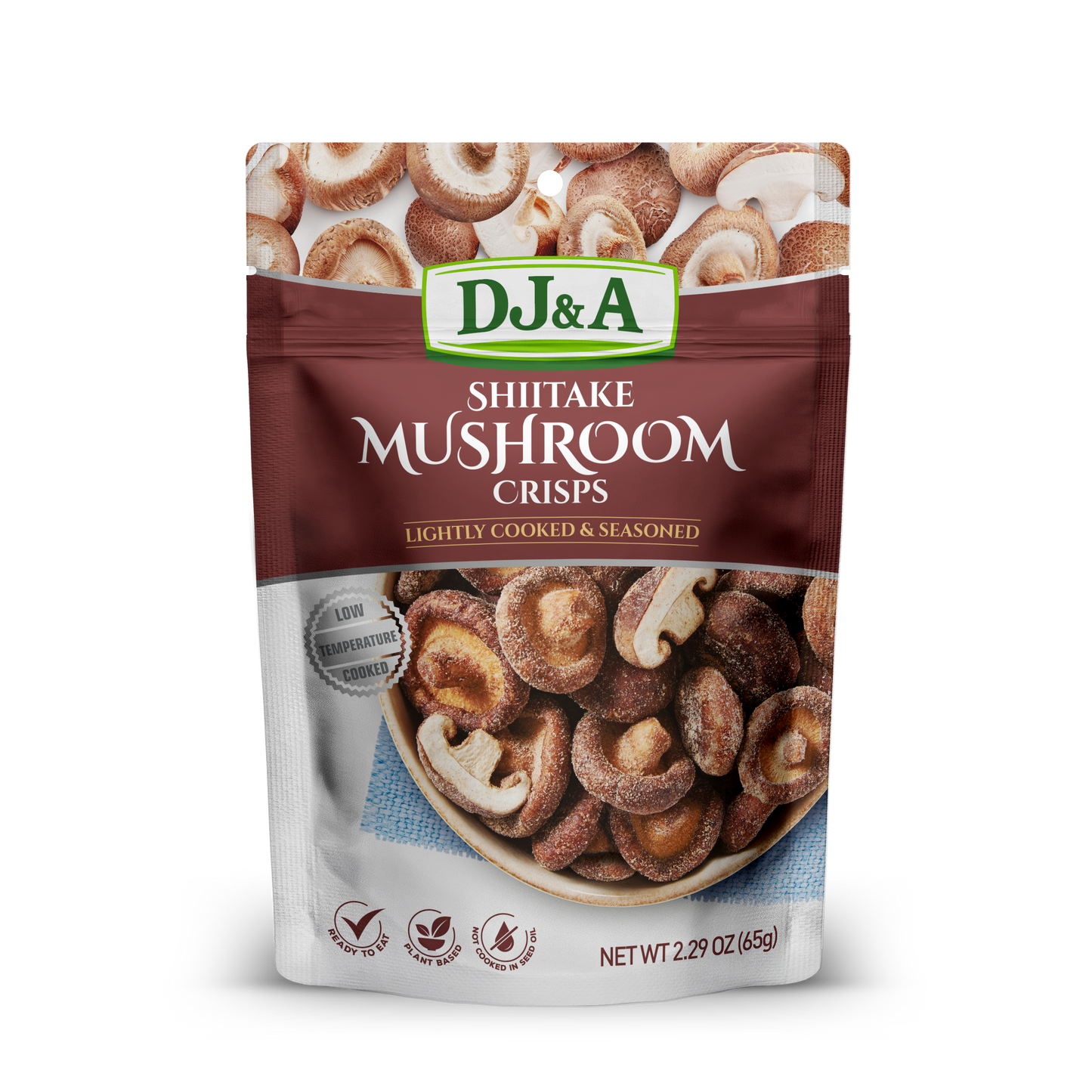 DJ&A Shiitake Mushroom Crisps 2.29oz (65g) - 9 Pack
