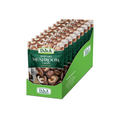 DJ&A Shiitake Mushroom Crisps Truffle Flavour 2.29oz (65g) - 9 Pack