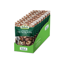 Load image into Gallery viewer, DJ&amp;A Shiitake Mushroom Crisps Truffle Flavour 2.29oz (65g) - 9 Pack

