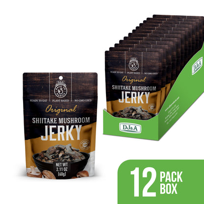 DJ&A Shiitake Jerky Original 2.11oz (60g) - 12 Pack