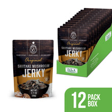 Load image into Gallery viewer, DJ&amp;A Shiitake Jerky Original 2.11oz (60g) - 12 Pack
