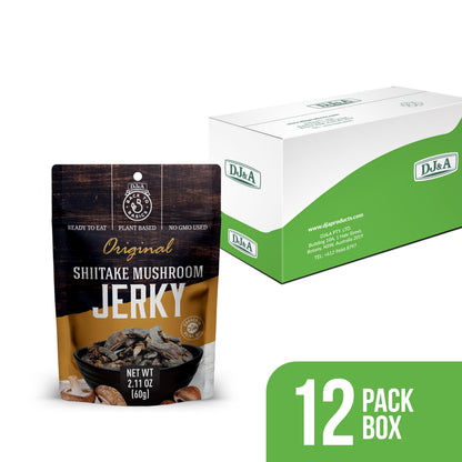DJ&A Shiitake Jerky Original 2.11oz (60g) - 12 Pack