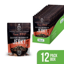 Load image into Gallery viewer, DJ&amp;A Shiitake Jerky Texas BBQ 2.11oz (60g) - 12 Pack

