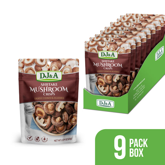DJ&A Shiitake Mushroom Crisps 2.29oz (65g) - 9 Pack