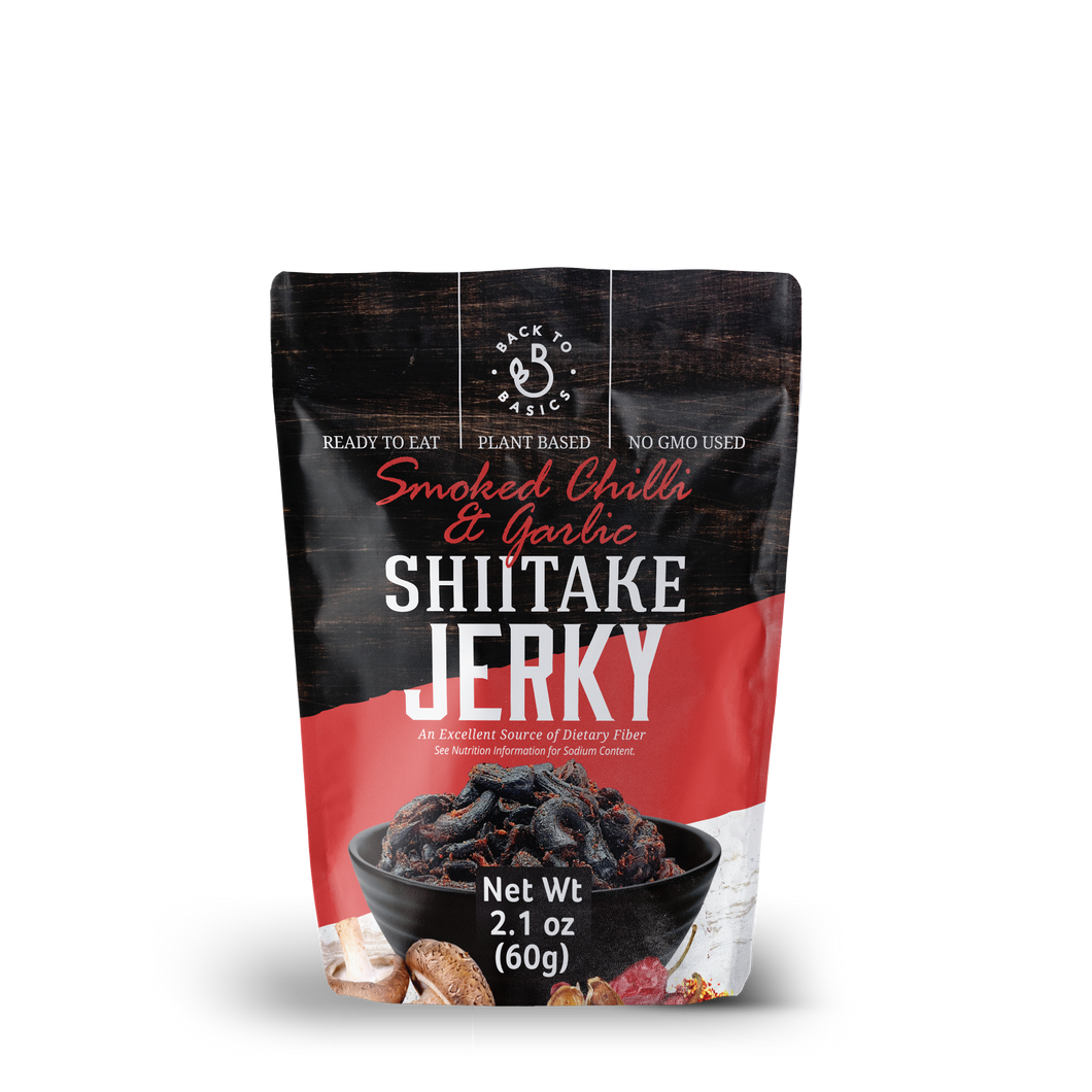 Shiitake Jerky Smoked Chilli & Garlic 2.1oz (60g)